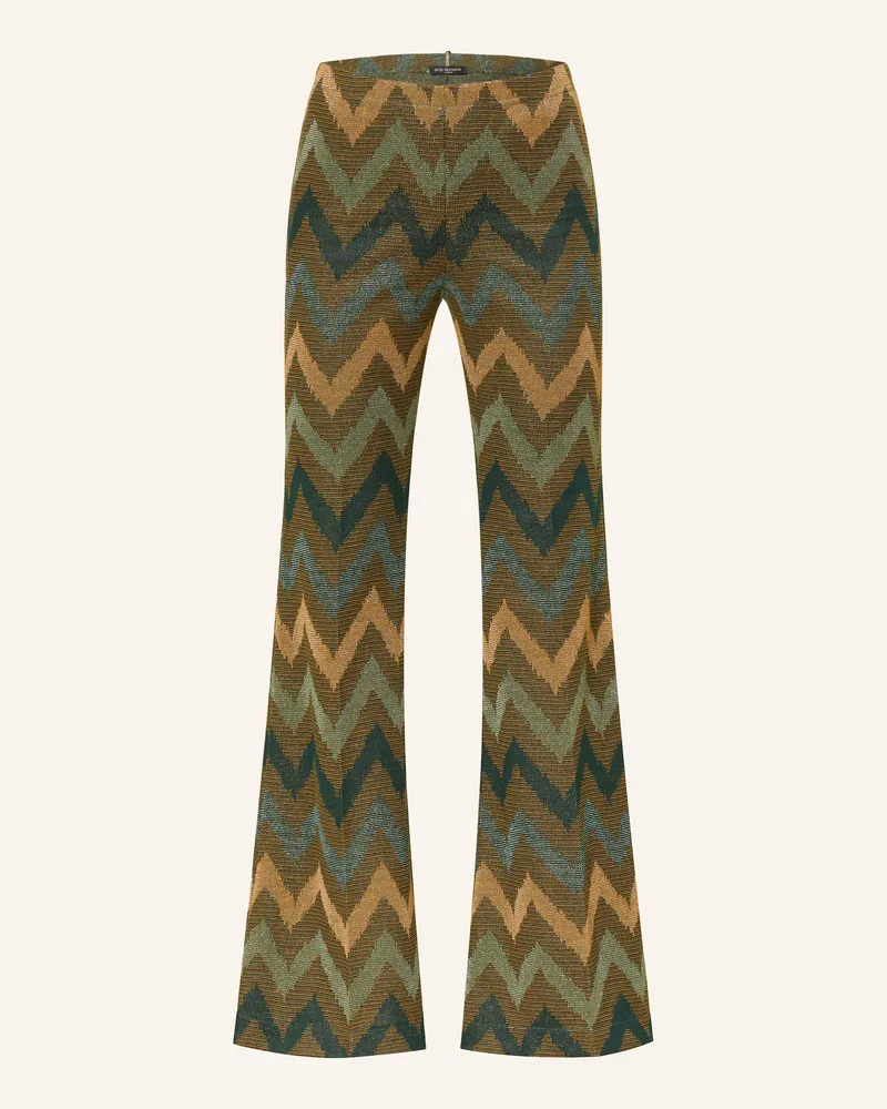 ana alcazar Marlenehose mit Glitzergarn Gold