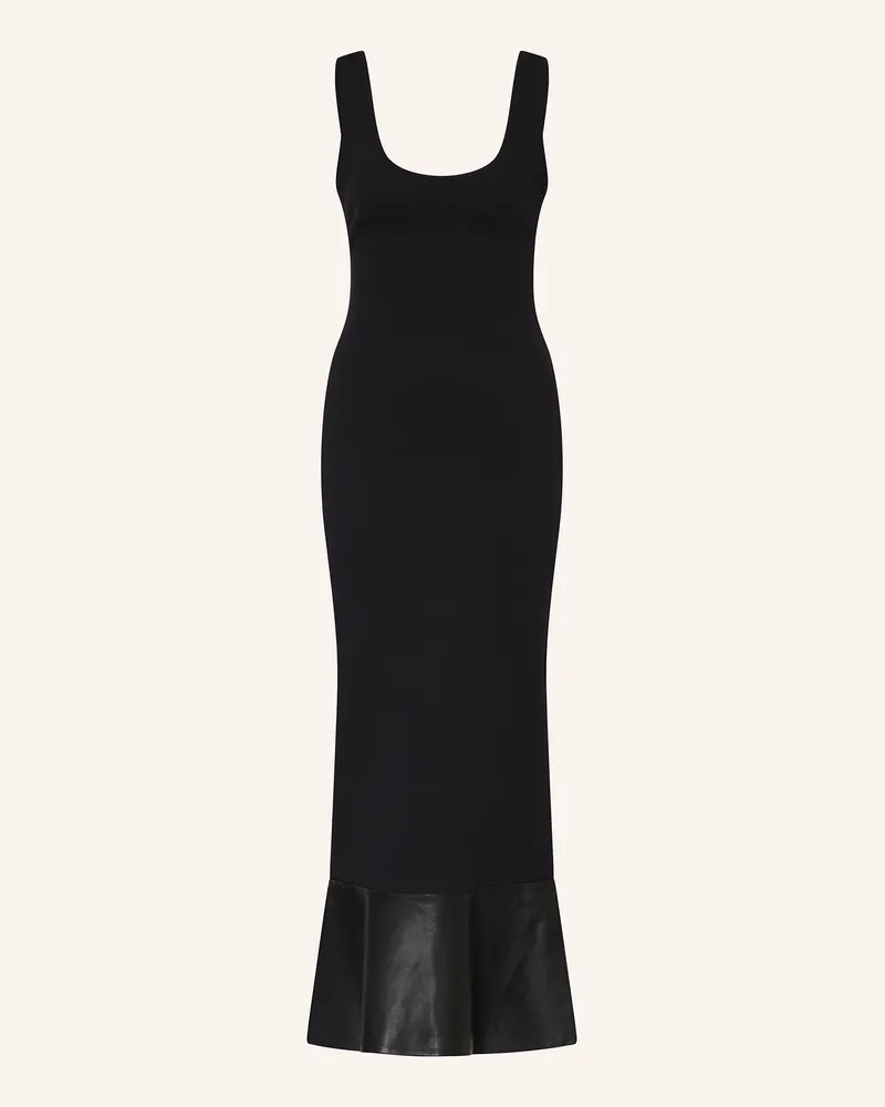 Nanushka Kleid TALULLA im Materialmix Schwarz