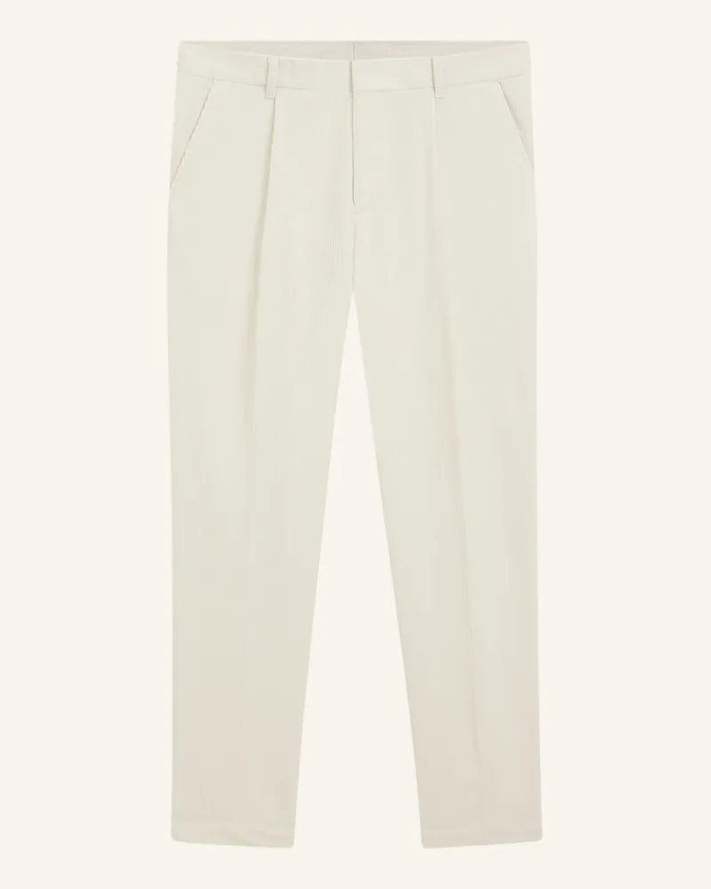 HUGO BOSS Business Hose C-PERIN-PL-253 Tapered Fit Weiss