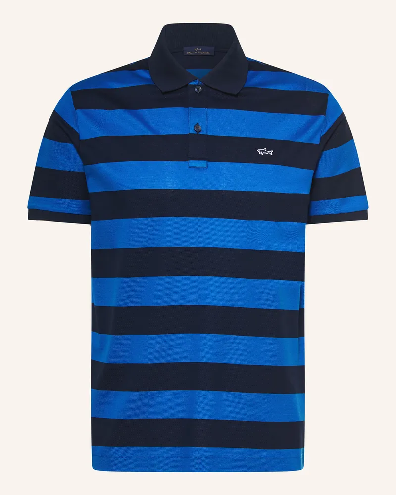 Paul & Shark Piqué-Poloshirt Regular Fit blau Dunkelblau
