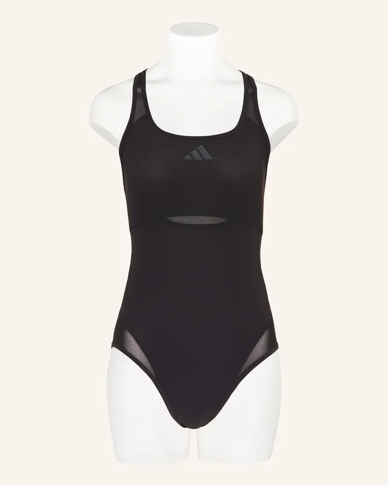 adidas Badeanzug Lanelux Y-Back Mesh schwarz Schwarz