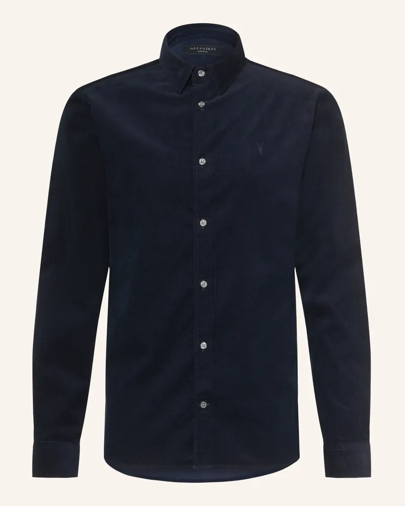 AllSaints Cordhemd Birchwood Slim Fit blau Dunkelblau