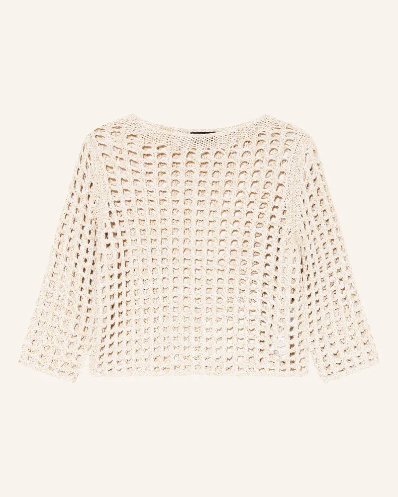 monari Strickshirt mit Glitzergarn Camel