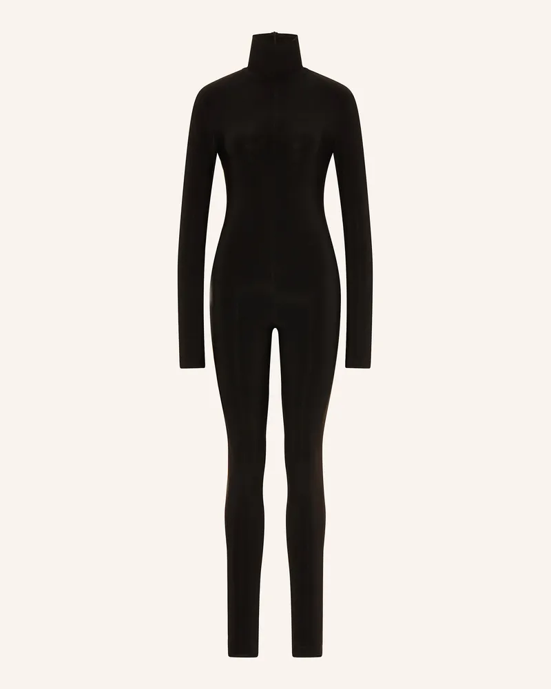 Norma Kamali Jersey-Jumpsuit Schwarz