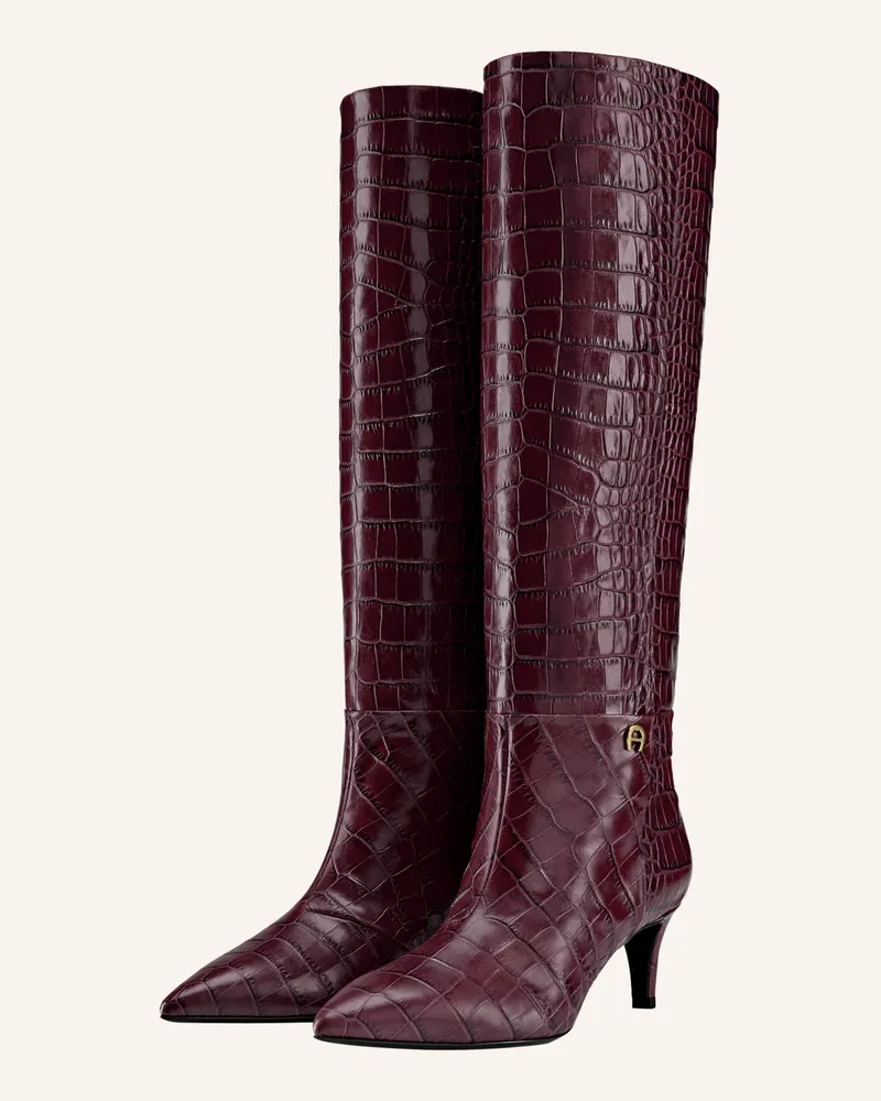 Aigner Heel Boot Madonna 14a rot Dunkelrot