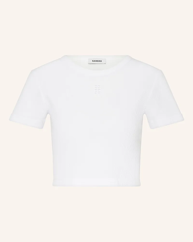 Sandro Cropped-Shirt Weiss