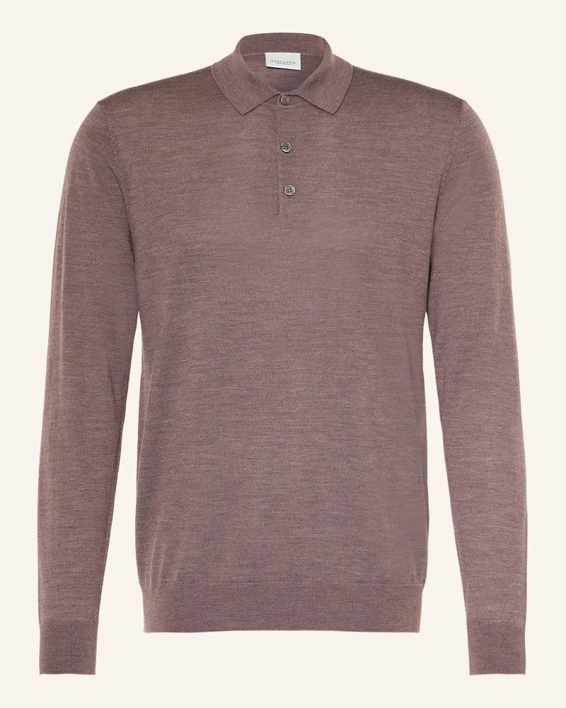 Profuomo Strick-Poloshirt lila Lila