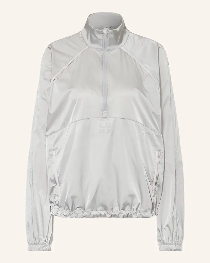 LULULEMON Trainingsjacke STRETCH-SATIN FLOCKED Hellgrau