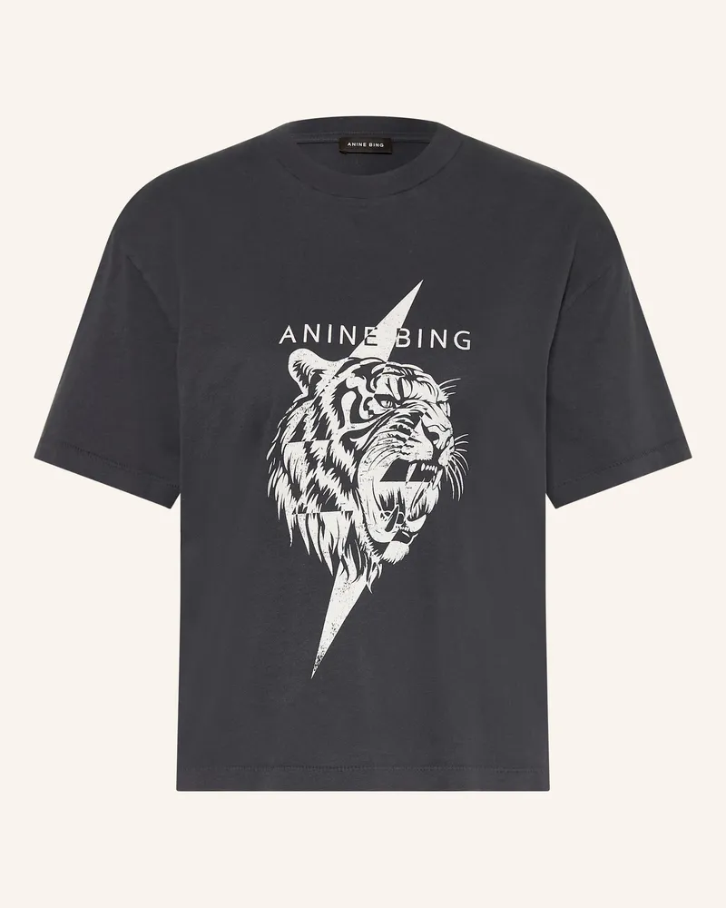 Anine Bing T-Shirt WAGNER TEE TIGER Schwarz