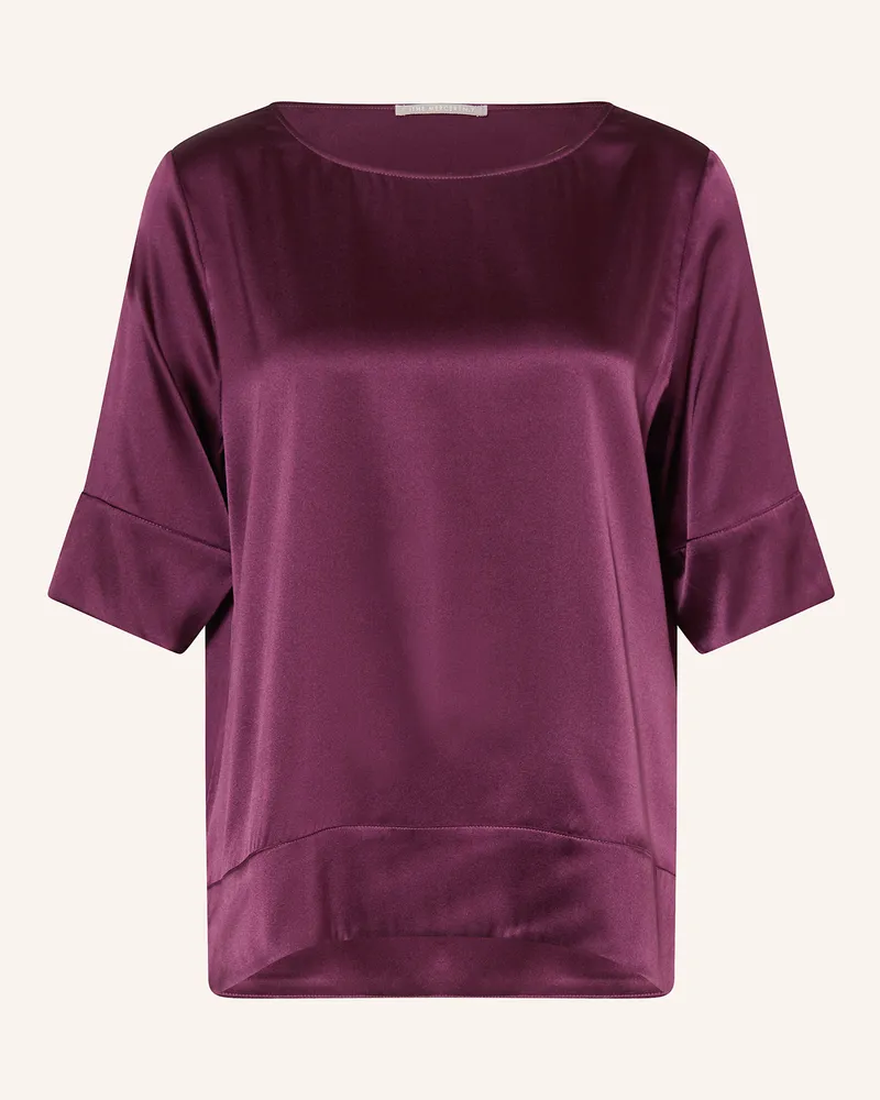 (THE MERCER) N.Y. Blusenshirt aus Seide mit 3/4-Arm Fuchsia