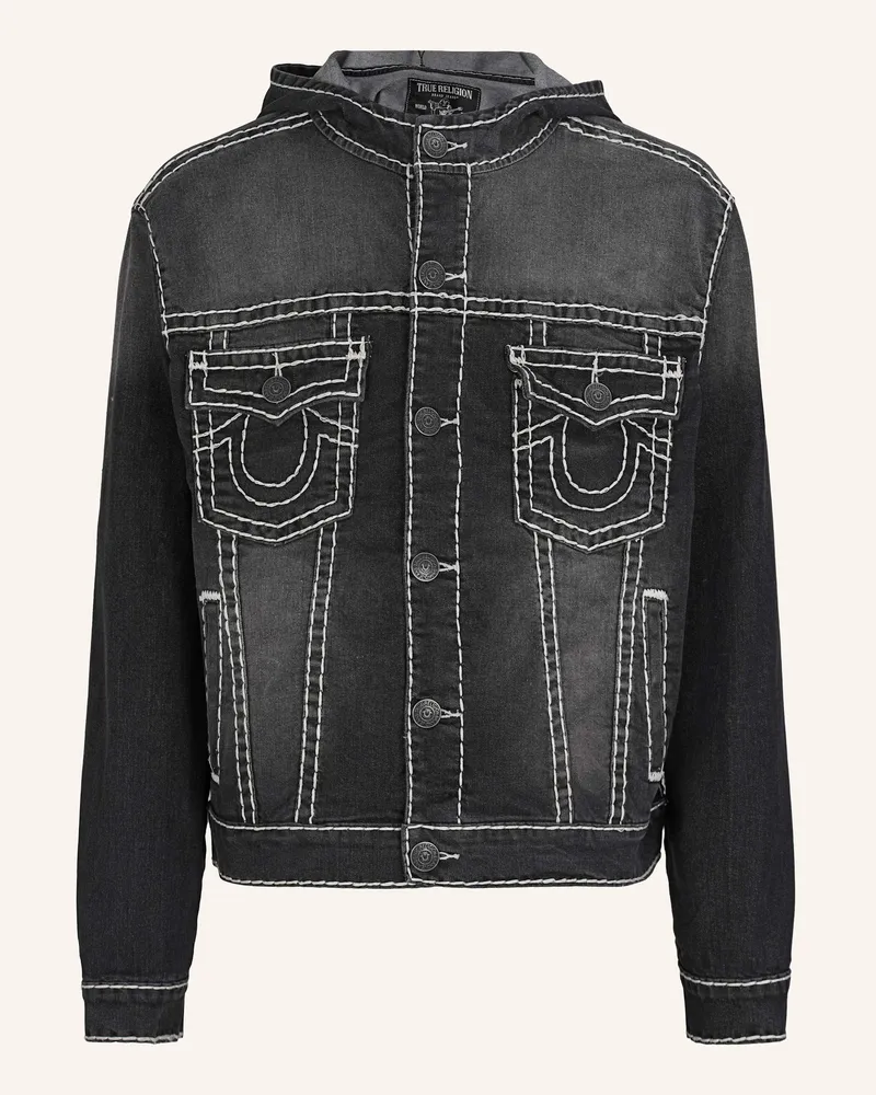 True Religion Jeansjacke schwarz Schwarz