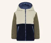 Teddyfell-Jacke blau