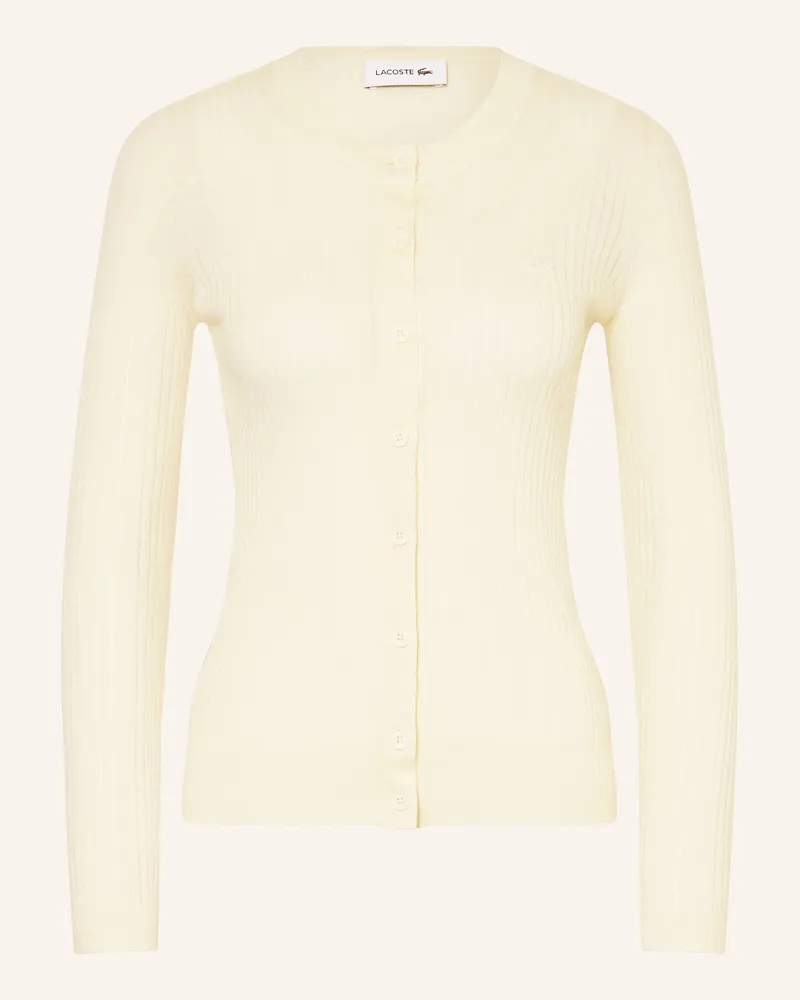 Lacoste Strickjacke Ecru