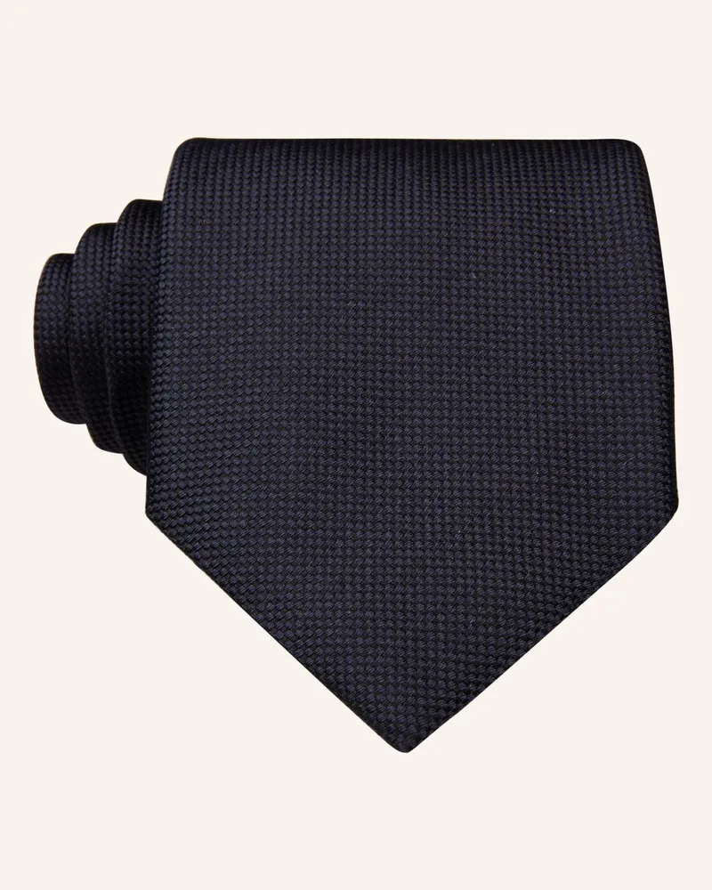 Ermenegildo Zegna Krawatte blau Schwarz