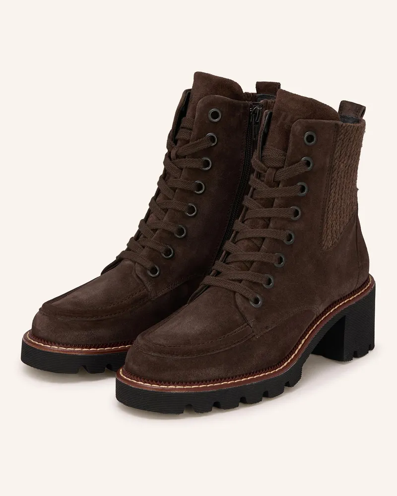 paul green Schnürboots Dunkelbraun