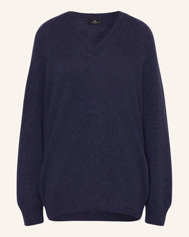Etro Cashmere-Pullover blau Dunkelblau