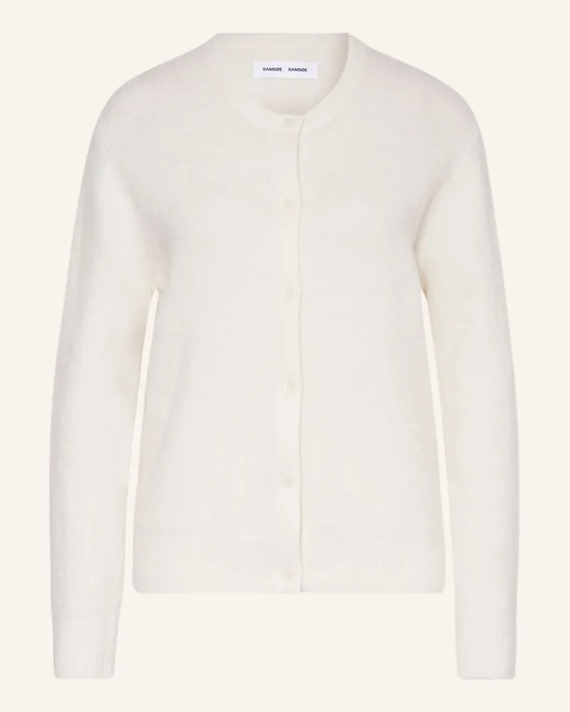 Samsøe & Samsøe Strickjacke NOR mit Alpaka Weiss