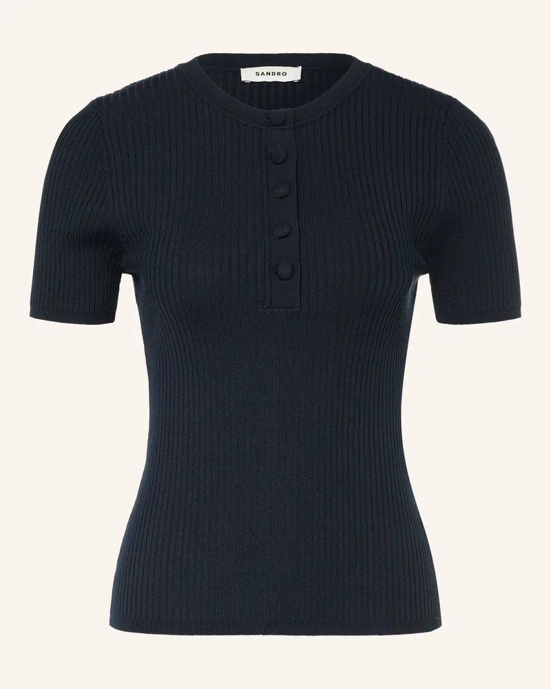 Sandro Strickshirt blau Dunkelblau