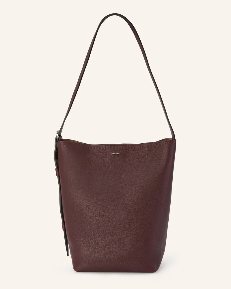 Max Mara Shopper mit Pouch Dunkelrot