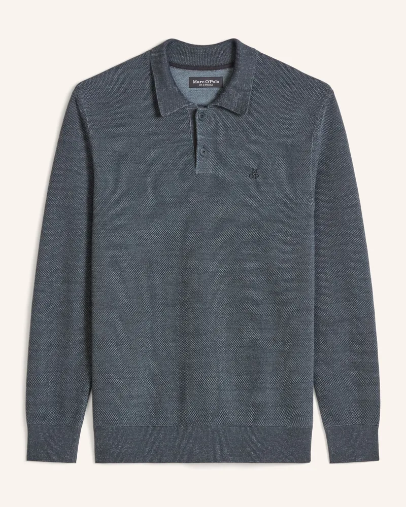 Marc O'Polo Strick-Poloshirt blau Blau