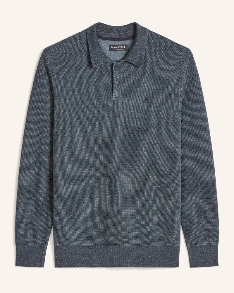 Marc O'Polo Strick-Poloshirt blau Blau
