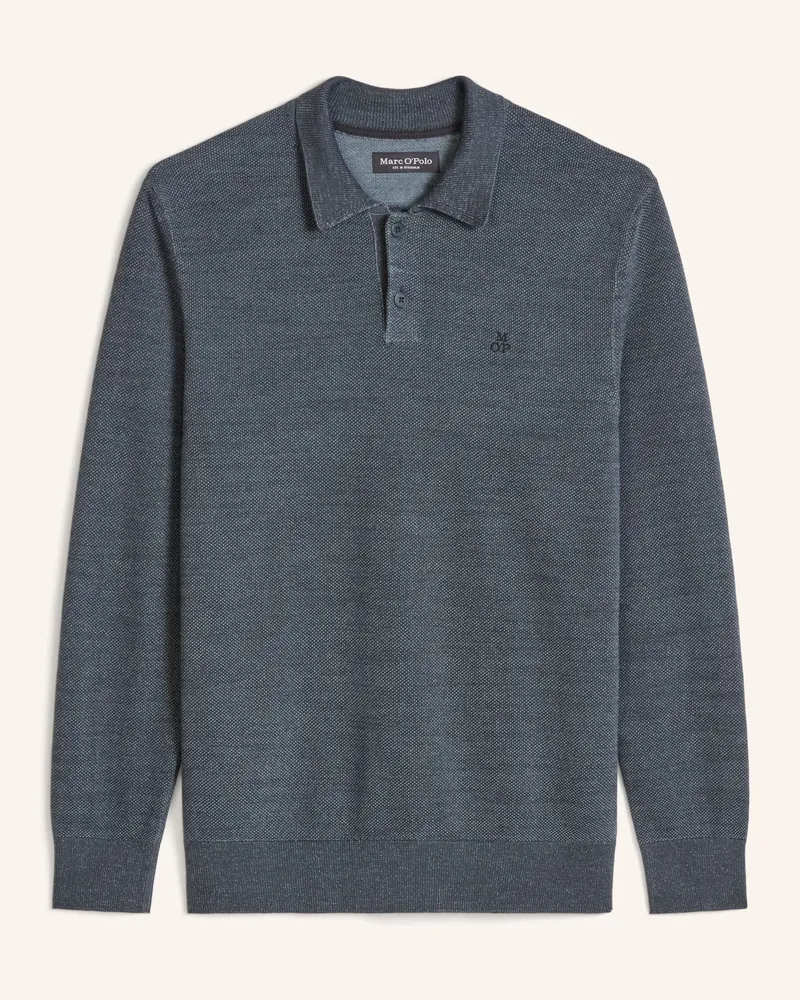 Marc O'Polo Strick-Poloshirt blau Blau