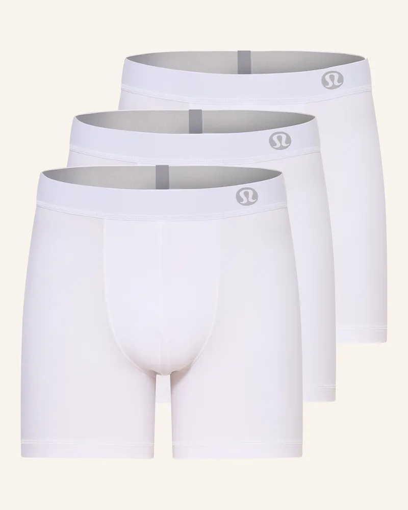 LULULEMON 3er-Pack Boxershorts AIM Weiss