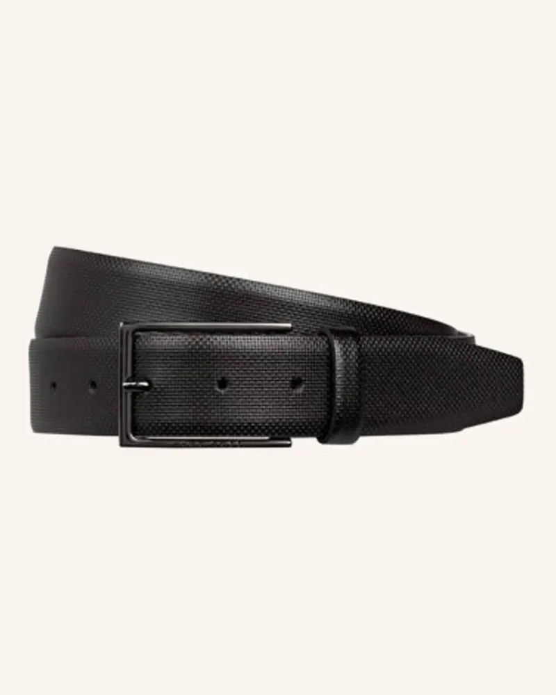 HUGO BOSS Ledergürtel CARMELLO Schwarz