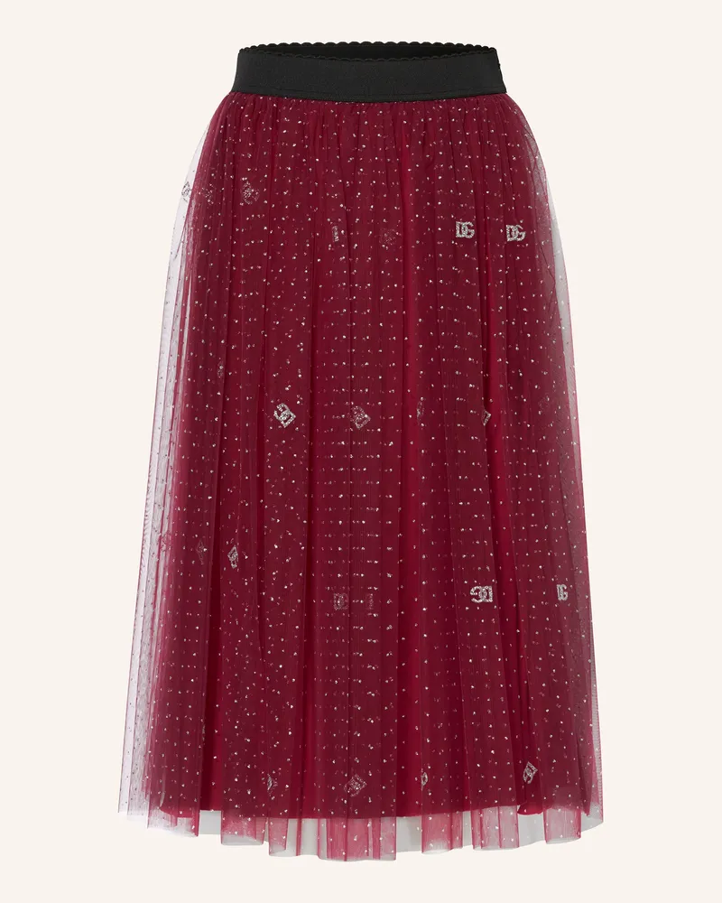Dolce & Gabbana Tüllrock Dunkelrot
