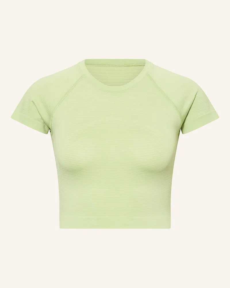 LULULEMON Cropped-Laufshirt SWIFTLY TECH CROPPED SHORT SLEEVE 2.0 Hellgrün