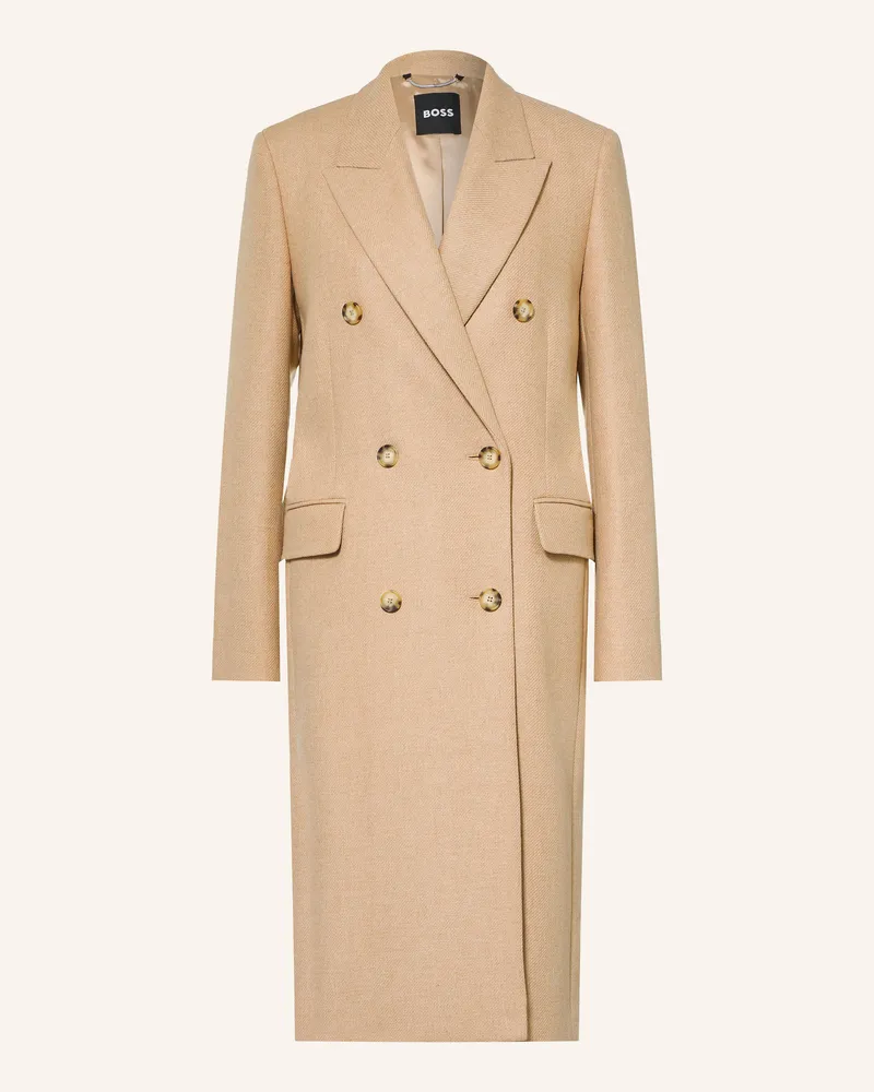 HUGO BOSS Wollmantel Cassjila beige Beige