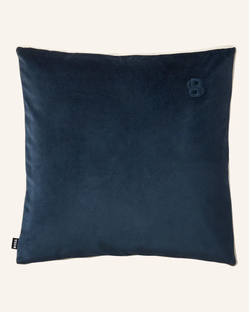 HUGO BOSS Dekokissenhülle Bvelvet blau Dunkelblau