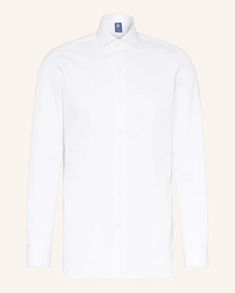 Finamore 1925 Hemd NAPOLI TRAVELLER Regular Classic Fit Weiss