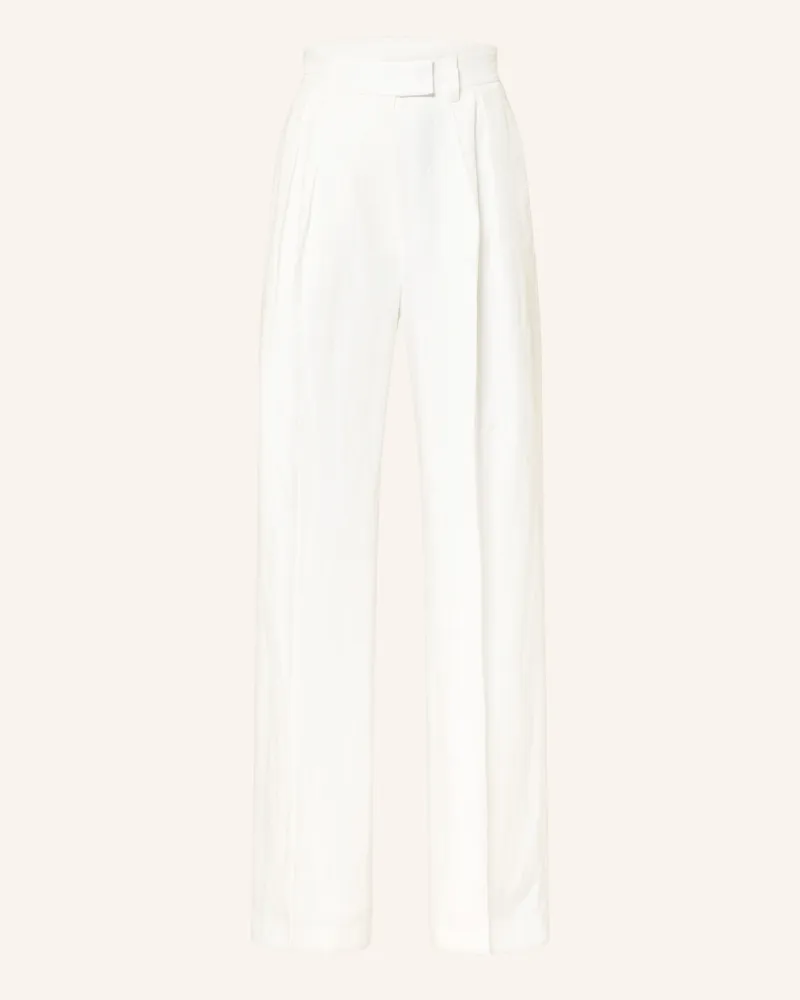 Anine Bing Marlenehose Lou Mit Leinen weiss Creme
