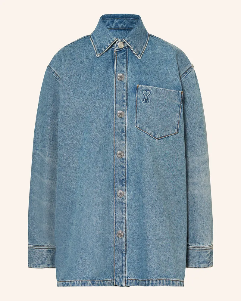 AMI Paris Jeans-Overshirt Hellblau