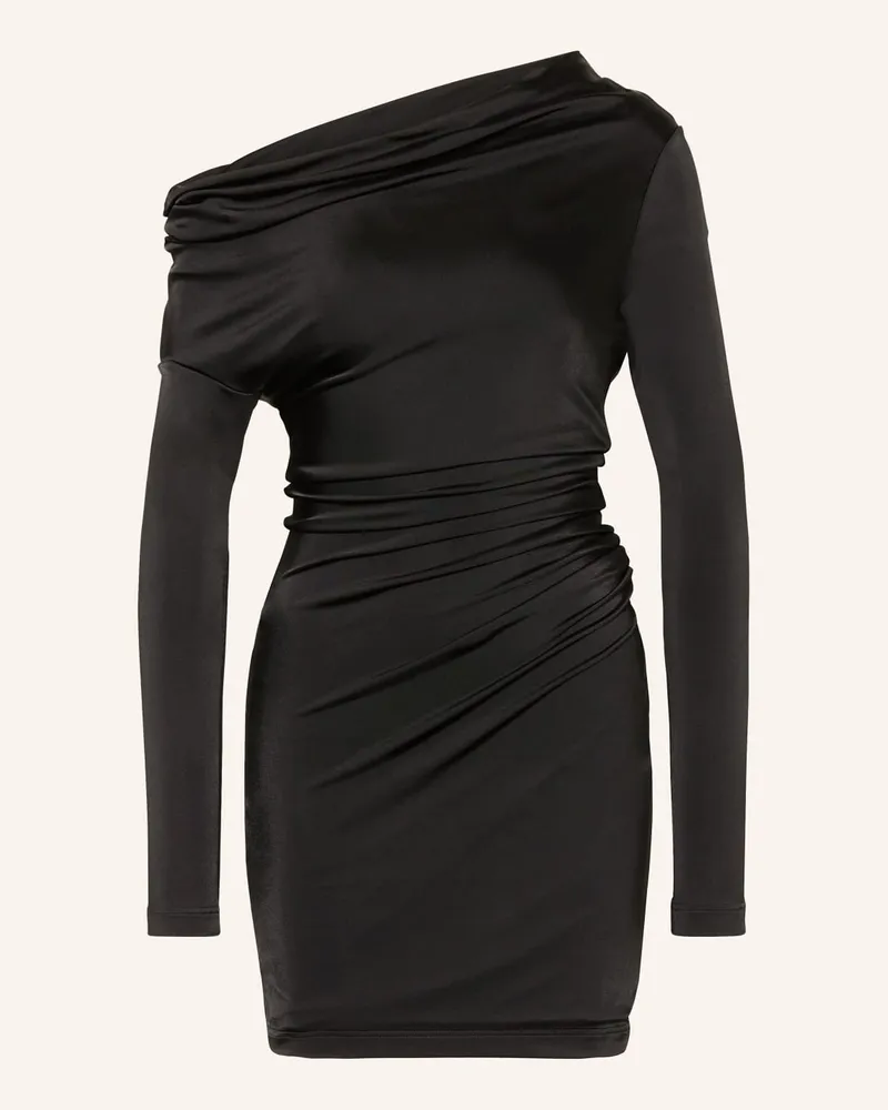 Alexander McQueen One-Shoulder-Kleid Schwarz