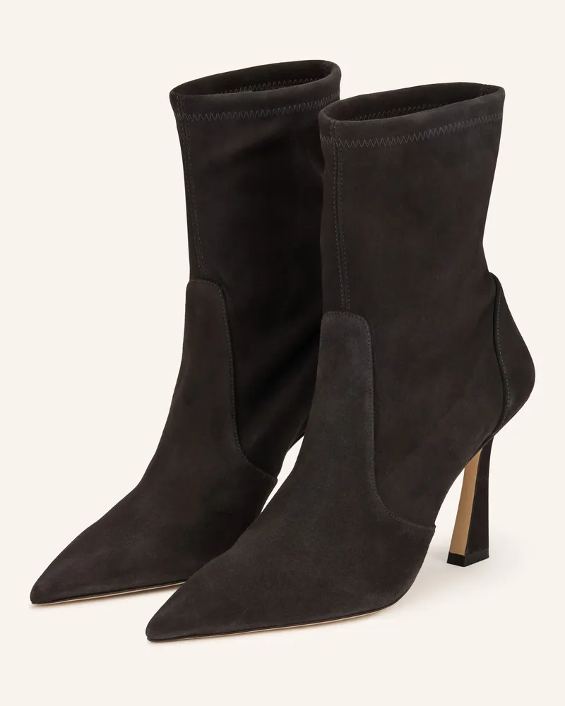 Stuart Weitzman Stiefeletten Vinnie Bootie 85 grau Dunkelgrau