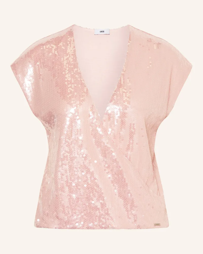 cinque Blusenshirt Cifronzolo Mit Pailletten rosa Hellrosa