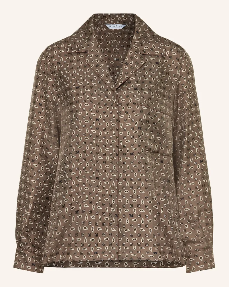 Max Mara Seidenbluse Disco braun Taupe