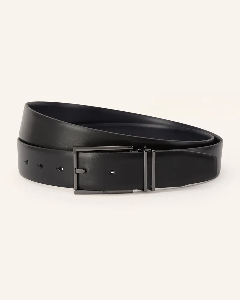 HUGO BOSS Ledergürtel GOMERO Schwarz