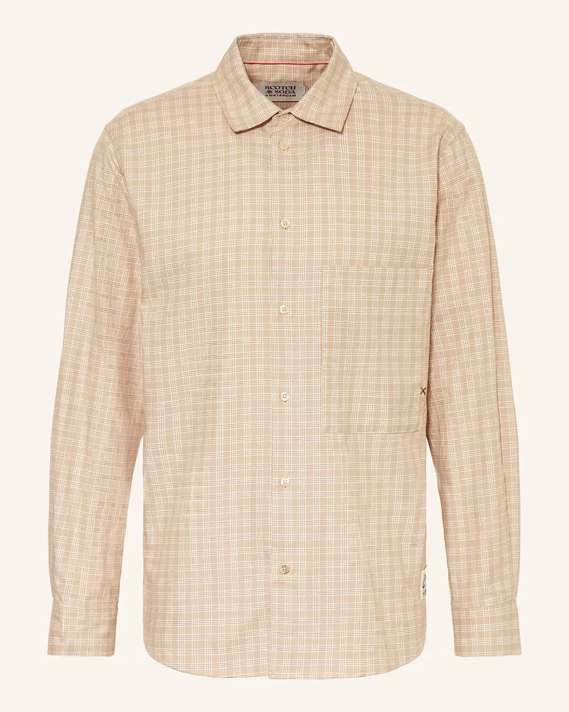 Scotch&Soda Hemd Comfort Fit Beige