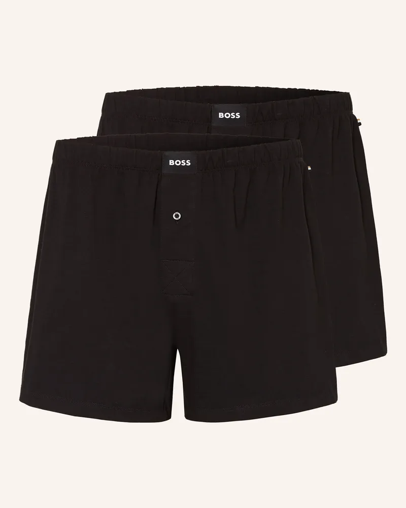 HUGO BOSS 2er-Pack Boxershorts schwarz Schwarz