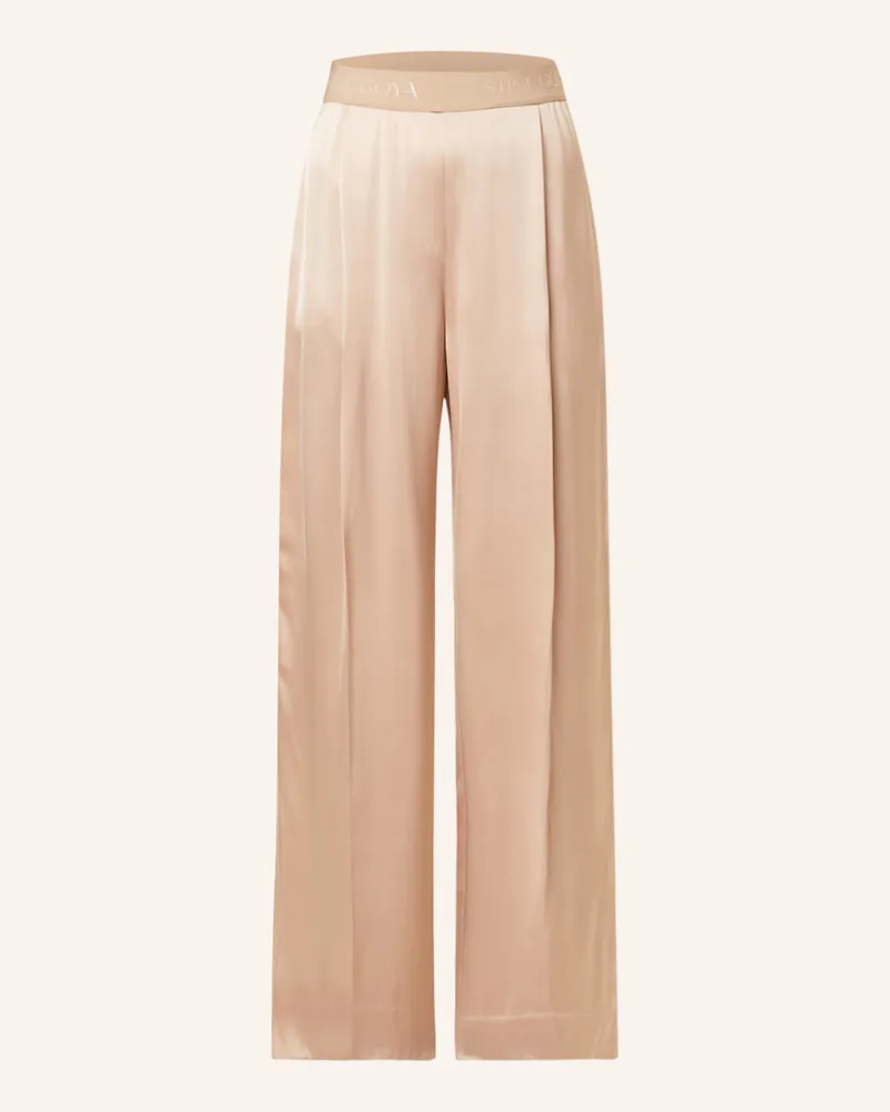 Stine Goya Marlenehose Chiara Aus Satin beige Nude