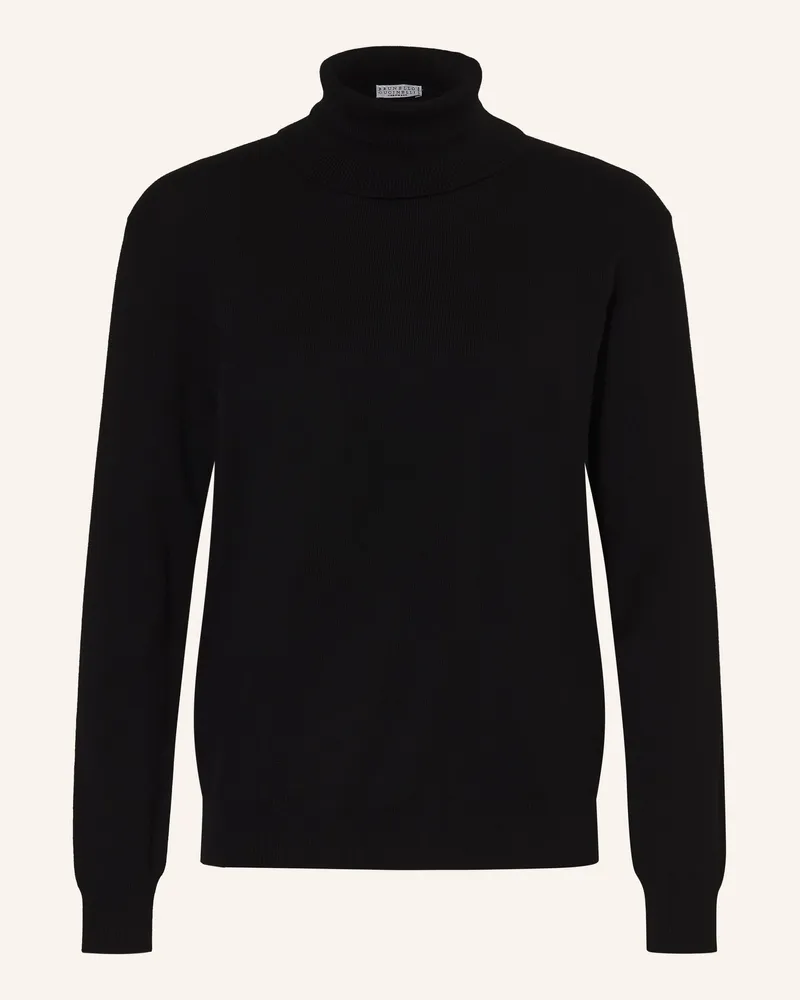 Brunello Cucinelli Rollkragenpullover Aus Cashmere schwarz Schwarz