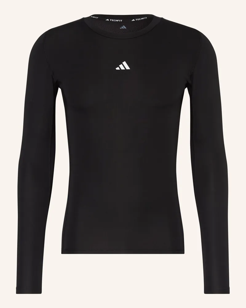 adidas Longsleeve Techfit Compression Training schwarz Schwarz