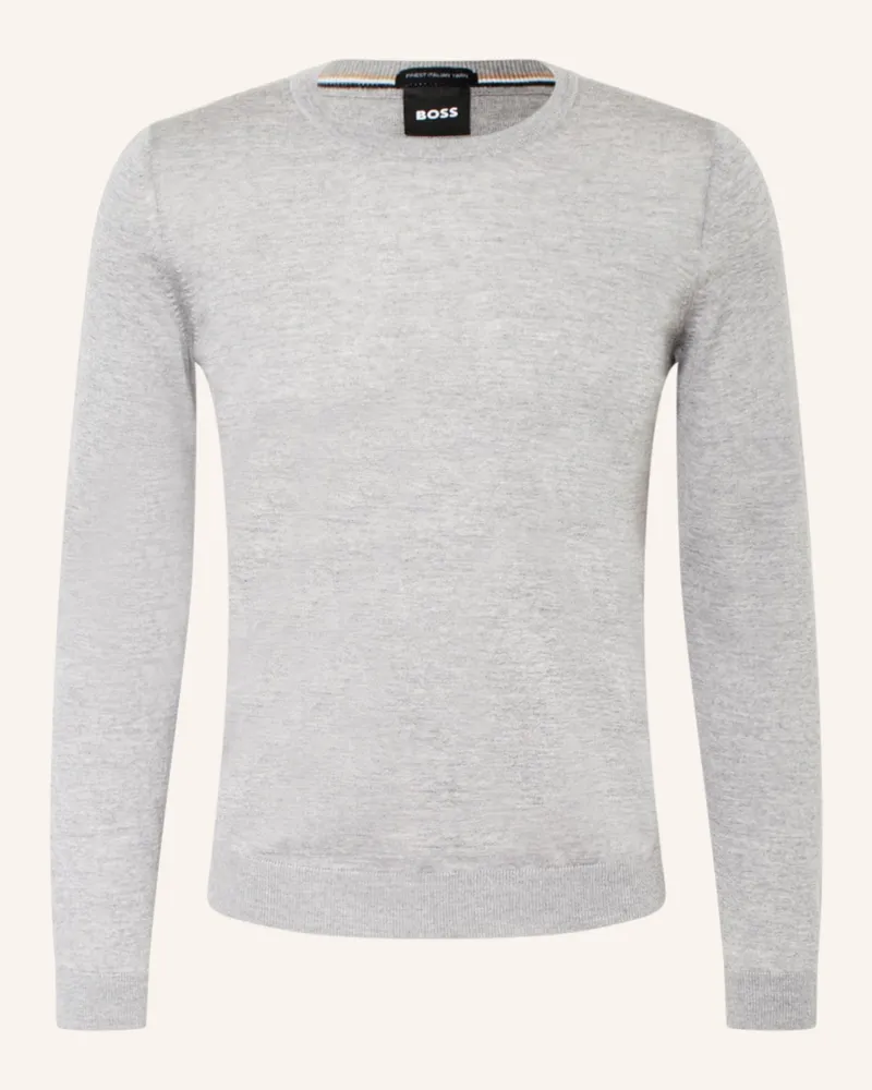HUGO BOSS Pullover LENO Hellgrau