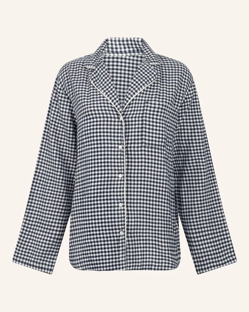 Hunkemöller Pyjama-Jacke FLANNEL Blau