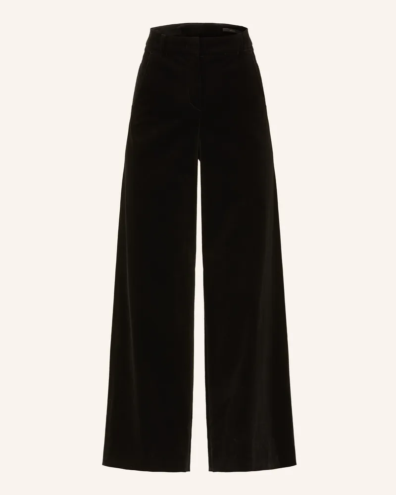 windsor. Marlenehose Aus Samt schwarz Schwarz