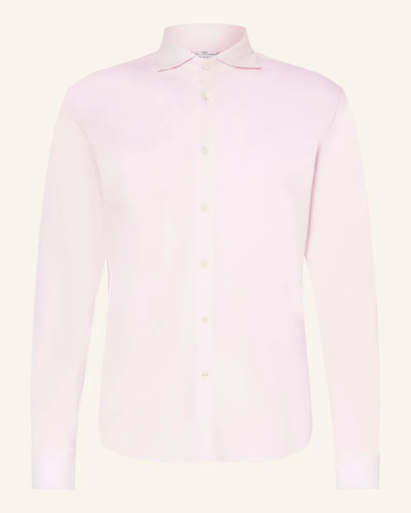 Stefan Brandt Piqué-Hemd Slim Fit Hellrosa