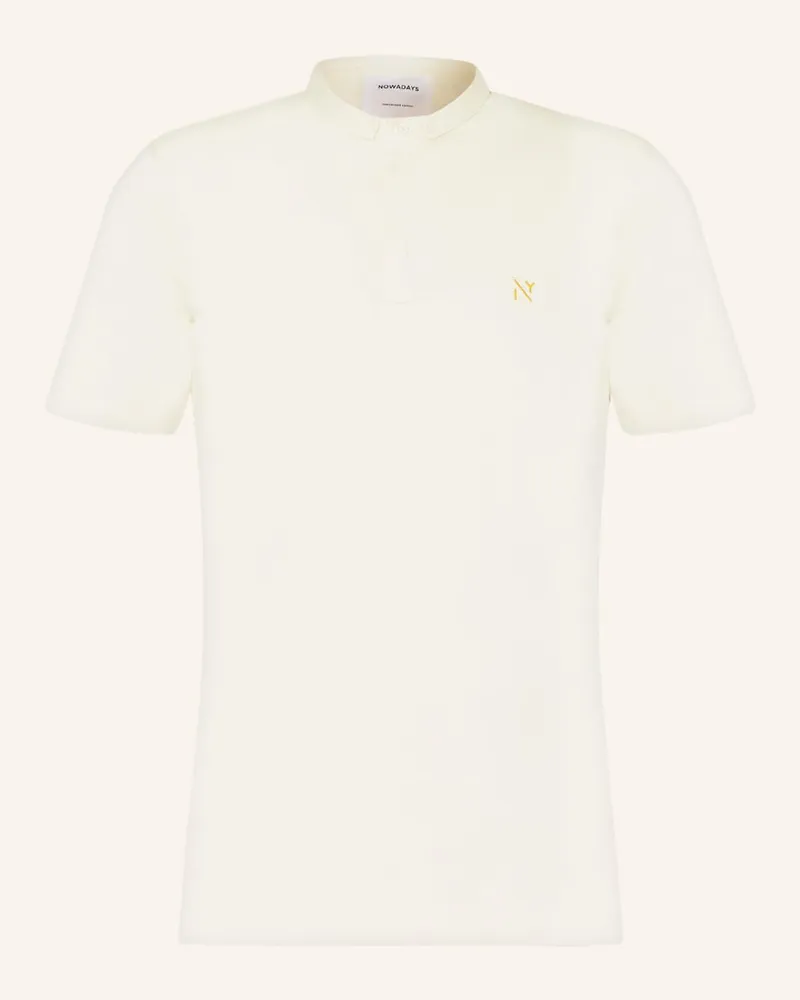 Nowadays Jersey-Poloshirt Weiss
